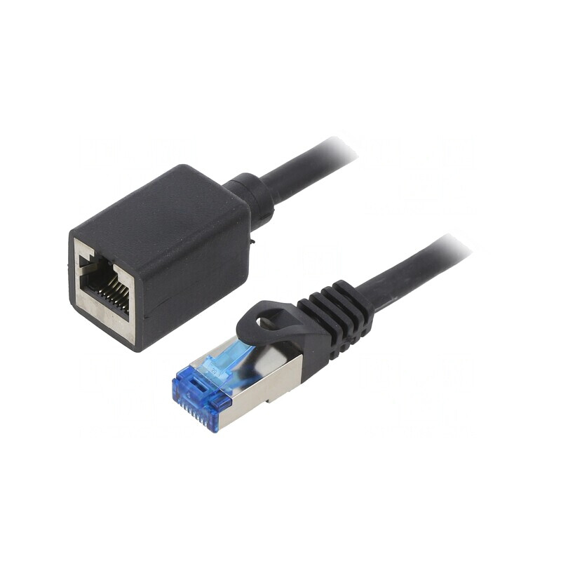 Prelungitor RJ45 S/FTP 6a Cu LSZH Negru 5m | Electronic-mag.ro | Componente Electronice