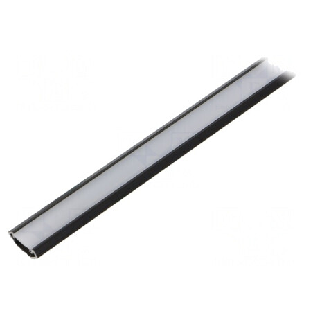 Profil aluminiu negru pentru LED 1m | Electronic-mag.ro | Componente Electronice