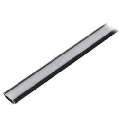 Profil aluminiu negru pentru LED 1m | Electronic-mag.ro | Componente Electronice