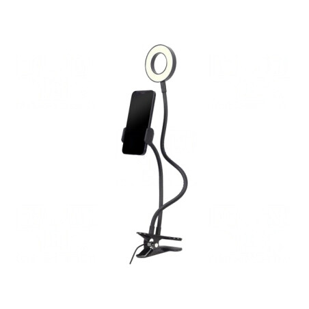 Prindere Selfie Neagră cu Lumină LED 5W | Electronic-mag.ro | Componente Electronice