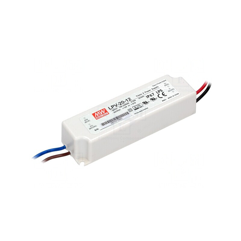 Alimentator LED 20W 12V IP67 | Electronic-mag.ro | Componente Electronice