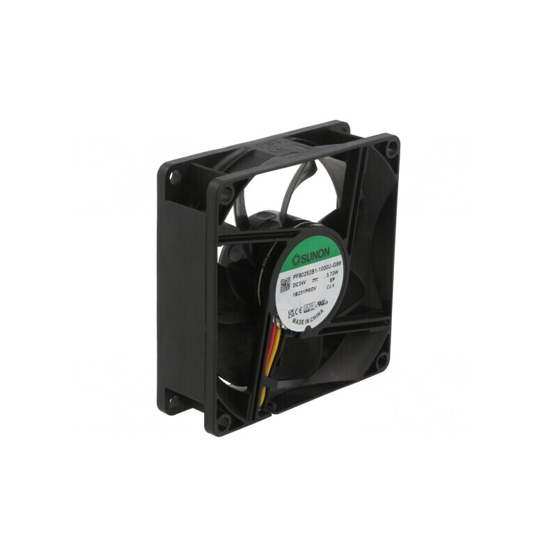 Ventilator axial DC 24V 80x80x25mm 102m3/h 45,5dBA cu rulment | Electronic-mag.ro | Componente Electronice