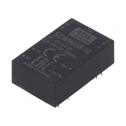 Convertor DC/DC 3W 4.5-9V la 12V 250mA DIP24 | Electronic-mag.ro | Componente Electronice