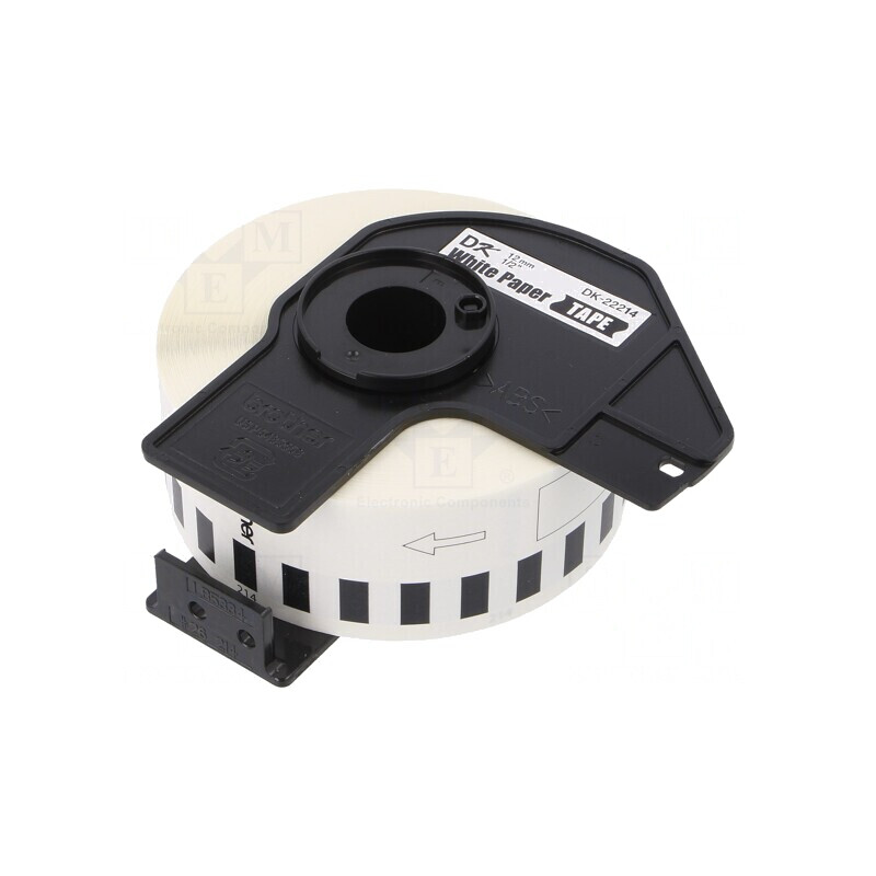 Etichetă Autoadezivă Albă 12mm x 30.48m Negru | Electronic-mag.ro | Componente Electronice
