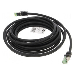 Patch cord S/FTP Cat 8.1 LSZH Negru 5m | Electronic-mag.ro | Componente Electronice