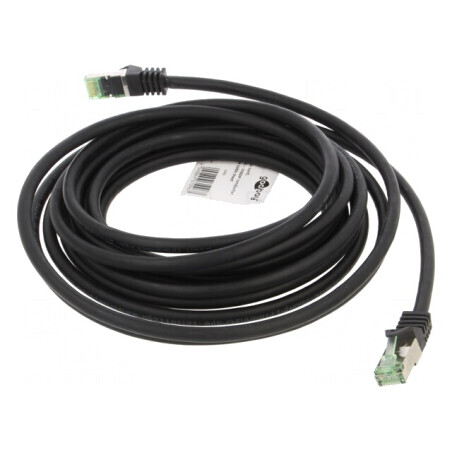 Patch cord S/FTP Cat 8.1 LSZH Negru 5m | Electronic-mag.ro | Componente Electronice