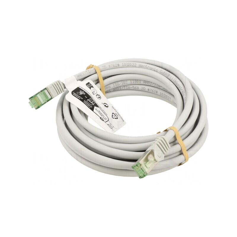 Patch Cord S/FTP Cat 8.1 Gri 5m LSZH 26AWG | Electronic-mag.ro | Componente Electronice