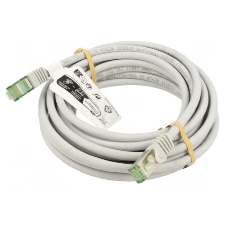 Patch Cord S/FTP Cat 8.1 Gri 5m LSZH 26AWG | Electronic-mag.ro | Componente Electronice