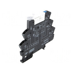 Releu Intermediar SPDT 24VDC 6A pentru Șină DIN | Electronic-mag.ro | Componente Electronice