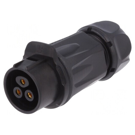 Conector Circular Mamă 20mm 3 Pini Aurit 20A | Electronic-mag.ro | Componente Electronice
