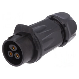 Conector Circular Mamă 20mm 3 Pini Aurit 20A | Electronic-mag.ro | Componente Electronice