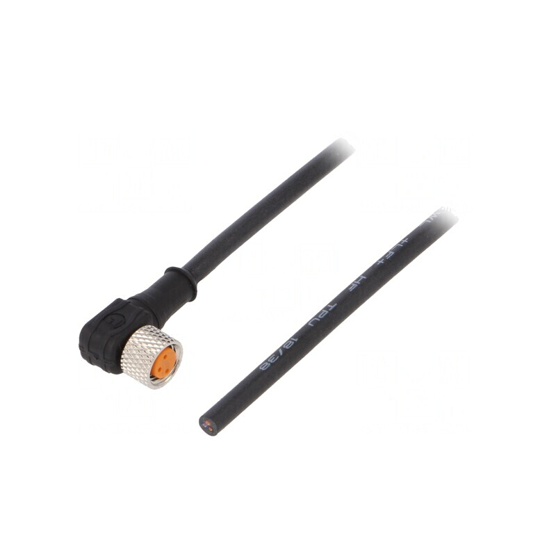 Cablu Conectare M8 3-Pin Unghi 5m PVC 50VAC 4A | Electronic-mag.ro | Componente Electronice
