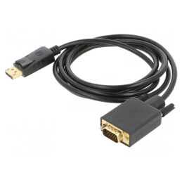 Cablu D-Sub 15pin HD la DisplayPort 1.8m Negru | Electronic-mag.ro | Componente Electronice