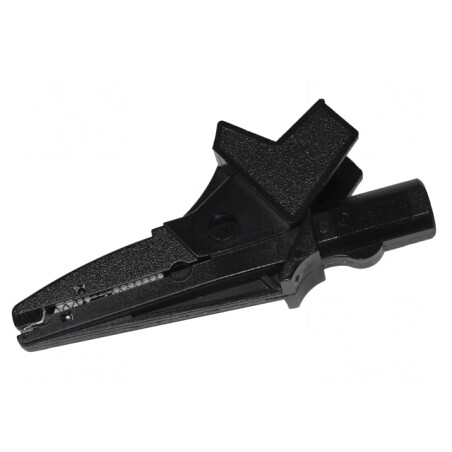 Bornă crocodil cu izolație 20A neagră 16mm 1kV | Electronic-mag.ro | Componente Electronice