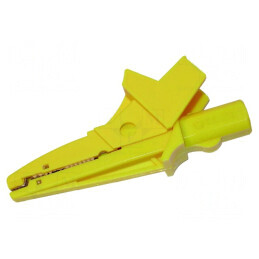 Bornă crocodil galbenă 20A cu izolație 1kV 16mm | Electronic-mag.ro | Componente Electronice