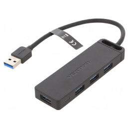 Hub USB | USB 3.0 | PnP | neagră | Număr porturi: 4 | 5Gbps | CHLBB