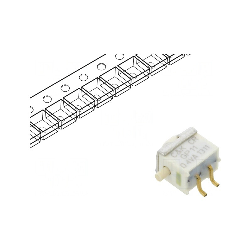 Comutator acționat prin apăsare 2 SPST-NO 20VAC | Electronic-mag.ro | Componente Electronice