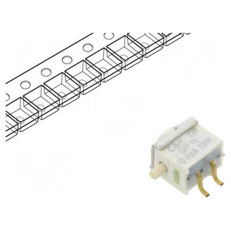 Comutator acționat prin apăsare 2 SPST-NO 20VAC | Electronic-mag.ro | Componente Electronice