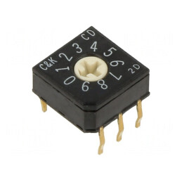 Întrerupător codificare DEC/BCD 10 Poz THT 50mΩ | Electronic-mag.ro | Componente Electronice