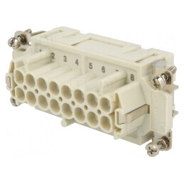 Conector HDC Inserturi Contact Mamă 16 PE | Electronic-mag.ro | Componente Electronice