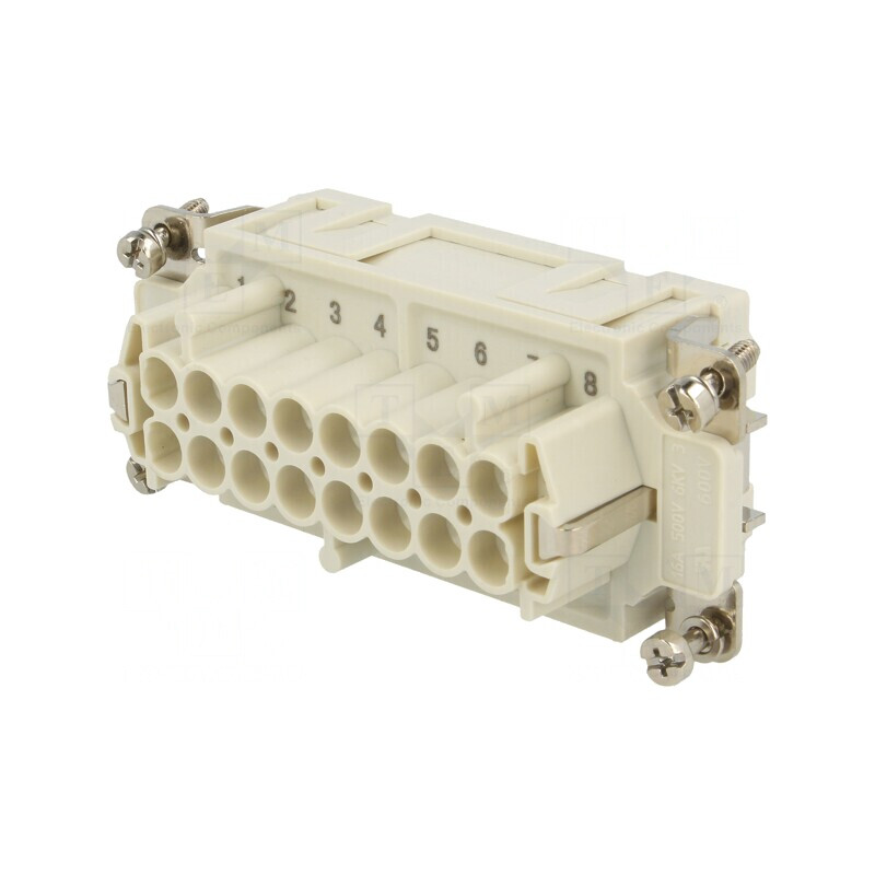 Conector HDC Inserturi Contact Mamă 16 PE | Electronic-mag.ro | Componente Electronice