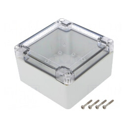 Carcasă Universală cu Bucșă din Alamă 105x105x60 mm | Electronic-mag.ro | Componente Electronice