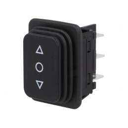 Comutator Rocker DP3T Negru 14A/250VAC | Electronic-mag.ro | Componente Electronice