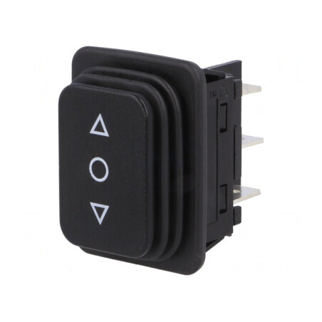 Comutator Rocker DP3T Negru 14A/250VAC | Electronic-mag.ro | Componente Electronice