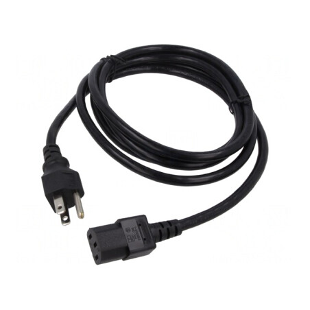 Cablu Alimentare NEMA 5-15 3x18AWG 2.3m Negru 10A | Electronic-mag.ro | Componente Electronice