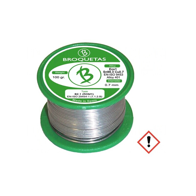 Sârmă de lipit fără plumb 0,7mm 0,1kg | Electronic-mag.ro | Componente Electronice