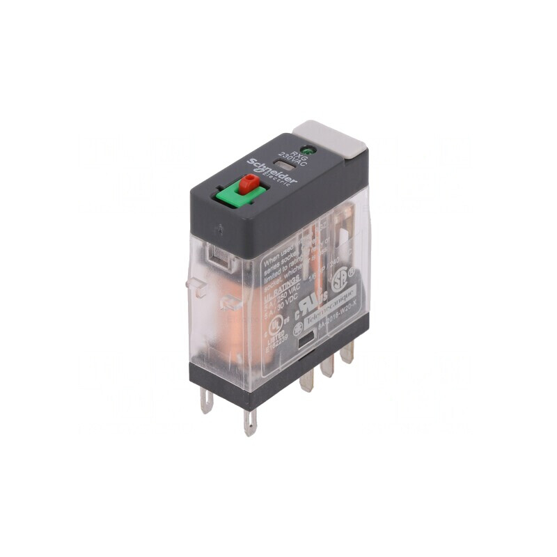 Releu Electromagnetic DPDT 230VAC 5A/250VAC cu Soclu | Electronic-mag.ro | Componente Electronice