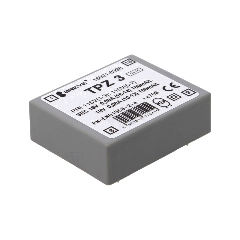 Transformator alimentare 3VA 115/230V 18V PCB IP00 | Electronic-mag.ro | Componente Electronice Transformator alimentare 3VA 115/230V 18V PCB IP00 | Electronic-mag.ro | Componente Electronice