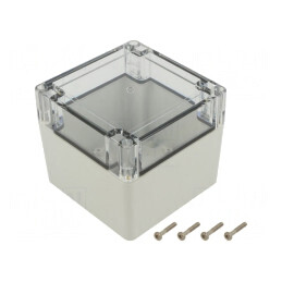Carcasă Universală cu Bucșă din Alamă 105x105x90mm | Electronic-mag.ro | Componente Electronice
