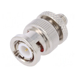 Adaptor; BNC tată,SMA mamă; Izolaţie: PTFE; 50Ω; drept