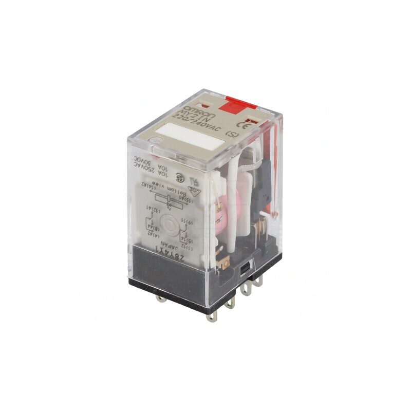 Releu Electromagnetic DPDT 230VAC 10A | Electronic-mag.ro | Componente Electronice