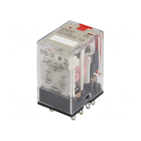 Releu Electromagnetic DPDT 230VAC 10A | Electronic-mag.ro | Componente Electronice