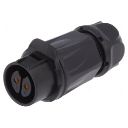 Mufă Circulară 20mm 2 PIN Aurit 20A Mamă | Electronic-mag.ro | Componente Electronice