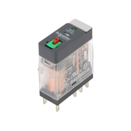 Releu Electromagnetic DPDT 120VAC 5A cu Soclu | Electronic-mag.ro | Componente Electronice