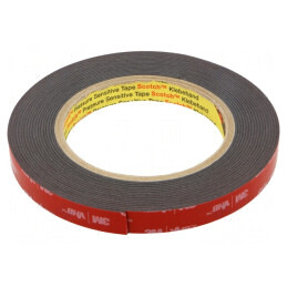 Bandă de Fixare Acrilică Neagră 12mm x 5.5m | Electronic-mag.ro | Componente Electronice