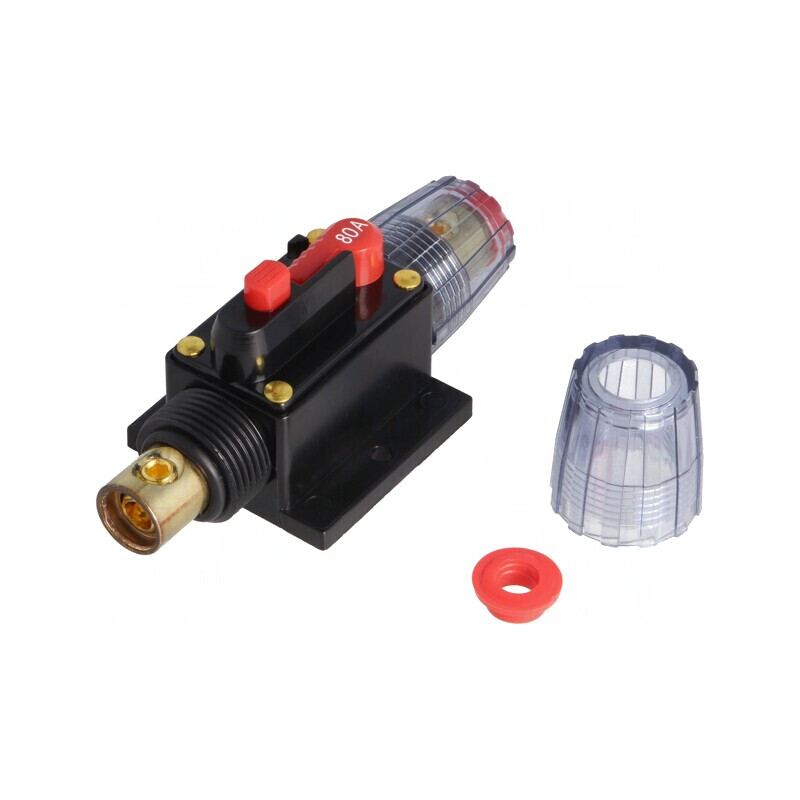 Siguranță automată auto 80A neagră 12-24VDC | Electronic-mag.ro | Componente Electronice