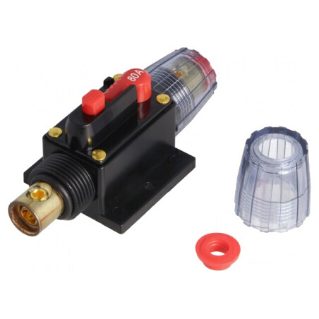 Siguranță automată auto 80A neagră 12-24VDC | Electronic-mag.ro | Componente Electronice