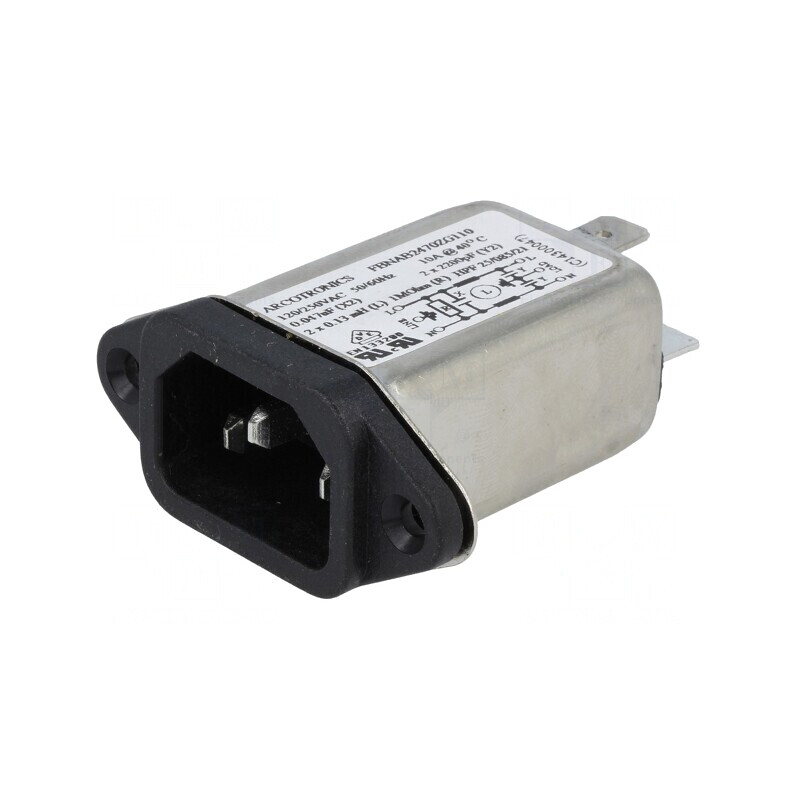 Conector alimentare AC 10A 250V IEC 60320 | Electronic-mag.ro | Componente Electronice