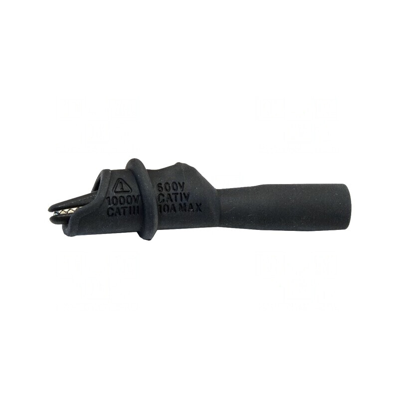 Bornă crocodil 10A neagră 8.9mm 1kV | Electronic-mag.ro | Componente Electronice
