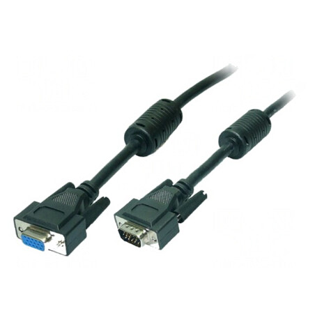 Cablu D-Sub 15pin HD Negru 5m | Electronic-mag.ro | Componente Electronice