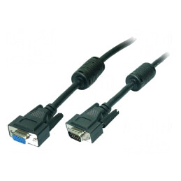 Cablu D-Sub 15pin HD Negru 5m | Electronic-mag.ro | Componente Electronice