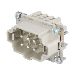 Conector dreptunghiular tată 6 PIN 6 PE 3 drept | Electronic-mag.ro | Componente Electronice