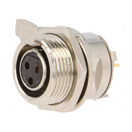 Soclu XLR mini mamă 3 pini 5A 0,5mm2 | Electronic-mag.ro | Componente Electronice