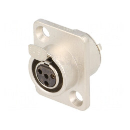 Soclu XLR Mini Mamă 4 Pin Lipire 5A 0,5mm2 | Electronic-mag.ro | Componente Electronice