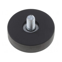 Magnet: fix; neodim; H: 6mm; 50N; Ø: 22mm; Lungime tijă: 6,5mm