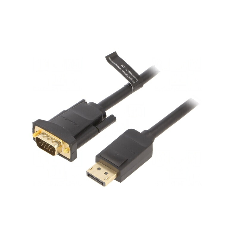 Cablu DisplayPort la D-Sub 15pin HD 3m Negru | Electronic-mag.ro | Componente Electronice